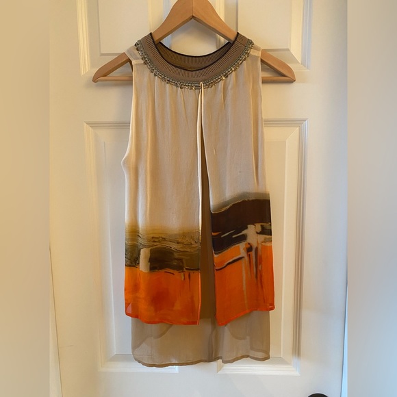 Flowing sleeveless chiffon layered top bought at Anthropologie. - Picture 2 of 6